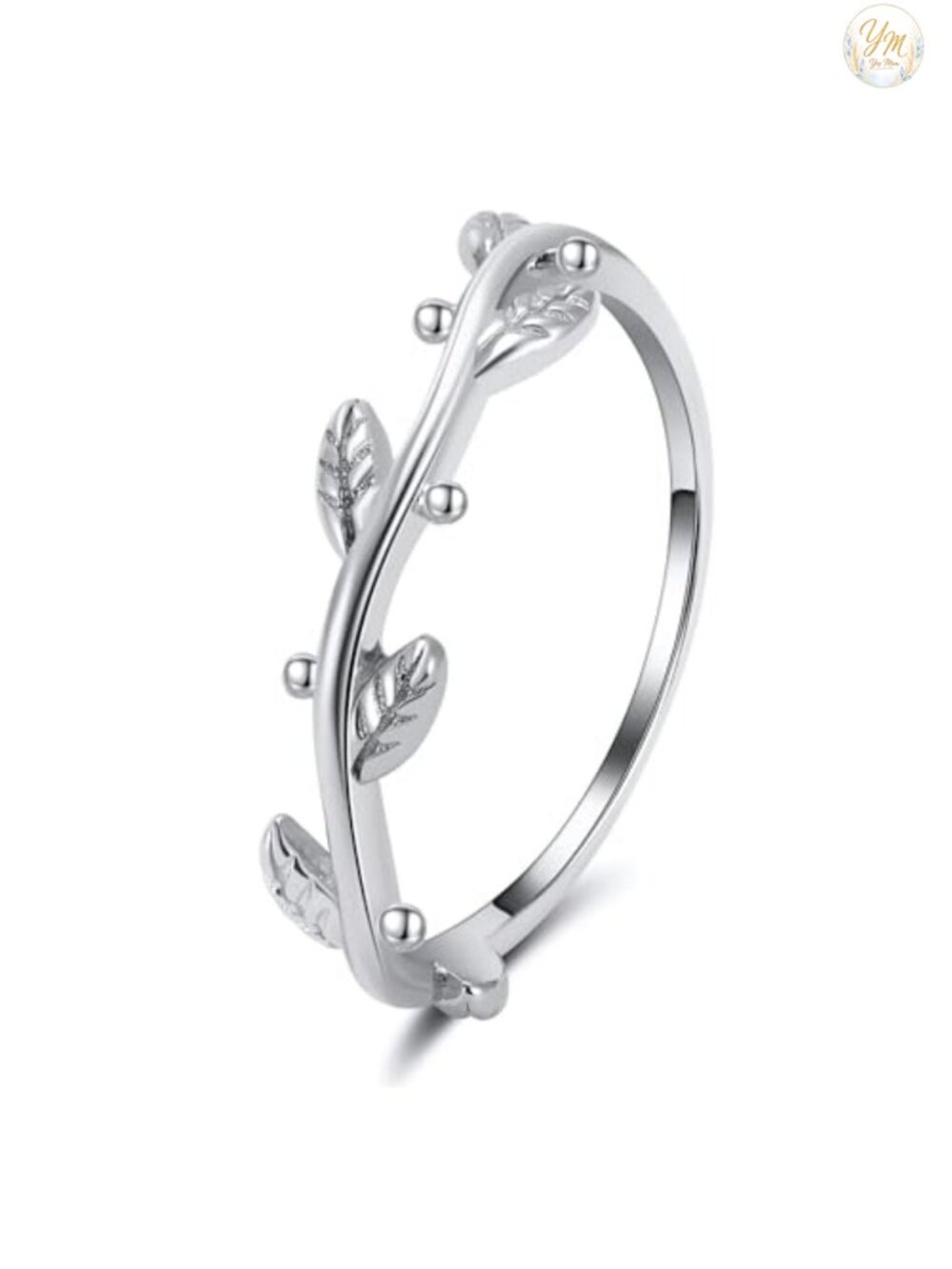 Sterling Silver Ivy Leaf Wedding Band Ring Stacking Nature Inspired